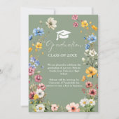 Faire-part Élégant Fleur sauvage Meadow Garden Graduation Ann (Devant)