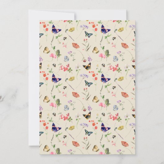 Faire-part Élégant Fleur sauvage photo (Dos)