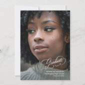 Faire-part Elegant Grad | Photo and Modern Calligraphy (Devant)
