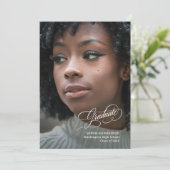 Faire-part Elegant Grad | Photo and Modern Calligraphy (Debout devant)