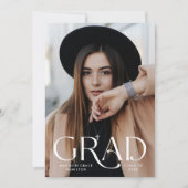Faire-part Élégant Grad Photo Grad (Devant)