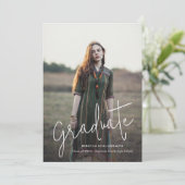 Faire-part Élégant Grad Photo Grad Diplôme sur mesure (Debout devant)