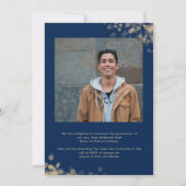 Faire-part Elégant Graduate Photo Blue Navy (Dos)