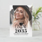 Faire-part Elegant Graduate Simple Photo Collage Graduation (Debout devant)