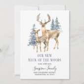 Faire-part Élégant hiver Nouveau cou de la forêt qui bouge (Devant)