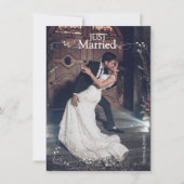 Faire-part Elegant Just Married Elegant Script Photos Wedding (Devant)