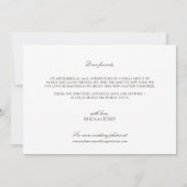Faire-part Elegant Just Married Photo Announcement Card (Dos)