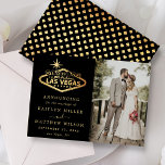Faire-part Elégant Las Vegas Destination Mariage<br><div class="desc">Faites savoir à tout le monde que vous l'avez fait, vous vous êtes marié avec style avec ces cartes de faire-part mariages modernes et très tendance. Le design est facile à personnaliser avec votre libellé d'événement spécial et votre famille et vos amis seront enchantés quand ils reçoivent ces fabuleuses cartes...</div>