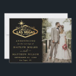 Faire-part Elégant Las Vegas Destination Mariage<br><div class="desc">Faites savoir à tout le monde que vous l'avez fait, vous vous êtes marié avec style avec ces cartes de faire-part mariages modernes et très tendance. Le design est facile à personnaliser avec votre libellé d'événement spécial et votre famille et vos amis seront enchantés quand ils reçoivent ces fabuleuses cartes...</div>