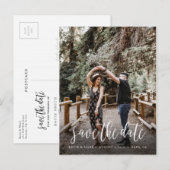 Faire-part Élégant manuscrit Enregistrer la carte postale Dat (Devant / Derrière)