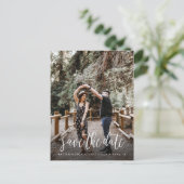 Faire-part Élégant manuscrit Enregistrer la carte postale Dat (Debout devant)