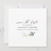 Faire-part Élégant mariage du budget botanique de l'or eucaly (Devant)