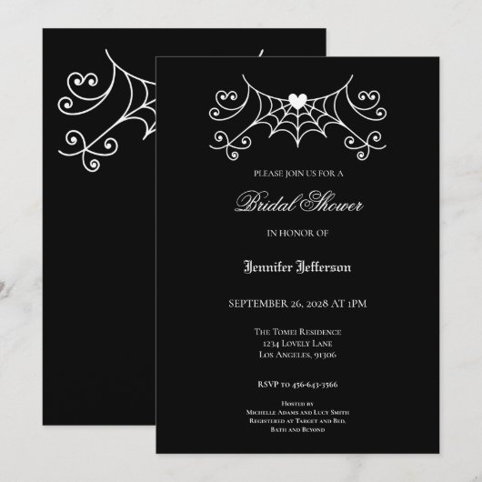 Faire-part Élégant Mariage gothique (Devant / Derrière)