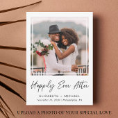 Faire-part Élégant Mariage Heureux Photo Réception de Mariage