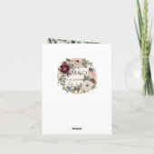 Faire-part Élégant Mariage victorien rose et or (Dos)