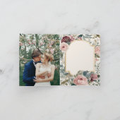 Faire-part Élégant Mariage victorien rose et or (Intérieur)