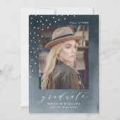 Faire-part Elégant Marine Aquarelle Photo Graduation (Devant)