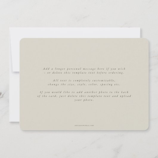 Faire-part Élégant minimal Beige Triple Photo Graduation (Dos)