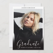 Faire-part Élégant minimal Diplômé photo (Devant)