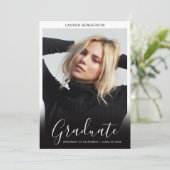 Faire-part Élégant minimal Diplômé photo (Debout devant)