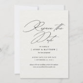 Faire-part Élégant Minimal Réinitialiser Le Mariage Date (Devant)