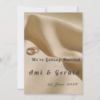 Faire-part Elegant Minimalist Custom Wedding Card