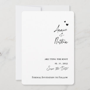 Faire-part Élégant minimaliste script Lier le Mariage de noeu
