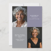 Faire-part Elegant Modern 2-Photo Printed/Downloadable Death (Devant)