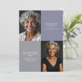 Faire-part Elegant Modern 2-Photo Printed/Downloadable Death (Debout devant)