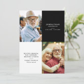 Faire-part Elegant Modern 2-Photo Printed/Downloadable Death (Debout devant)