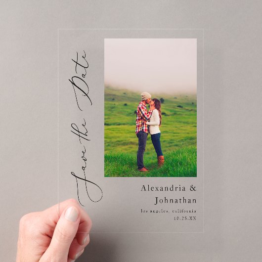 Faire-part élégant moderne avec photo (In situ (ordinateur de poche))