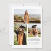 Faire-part Élégant Moderne Calligraphie Script Photo Graduati (Dos)