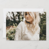 Faire-part Élégant moderne Deux Photo Noir Simple Graduation (Dos)