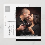 Faire-part Élégant moderne Enregistrer la date carte postale (Devant / Derrière)