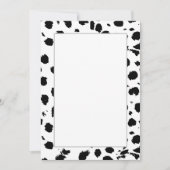 Faire-part Élégant Motif Cheetah noir et blanc (Devant)