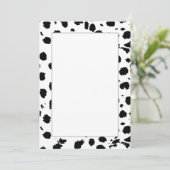 Faire-part Élégant Motif Cheetah noir et blanc (Debout devant)