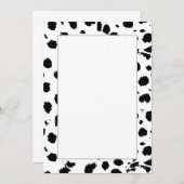 Faire-part Élégant Motif Cheetah noir et blanc (Devant / Derrière)