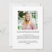 Faire-part Élégant noir blanc 6 photo Collage Diplômé (Dos)