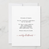 Faire-part Elégant Nous avons déménagé Noël Photo Wreath HOME (Dos)