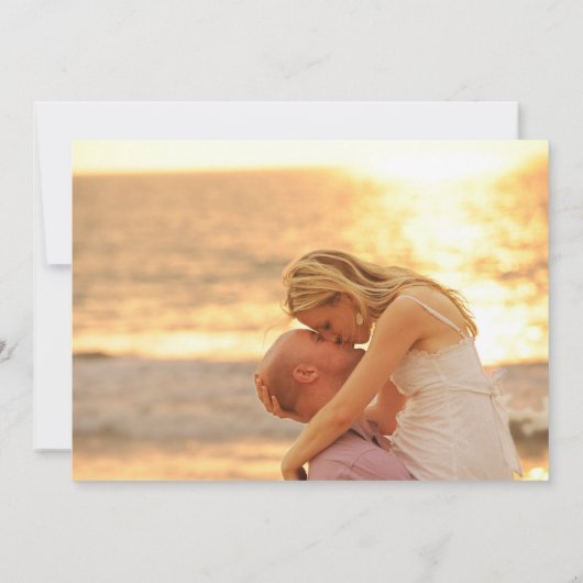 Faire-part Élégant or et blanc Monogramme Mariage officiel (Dos)