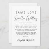 Faire-part Élégant petit Mariage réduit (Devant / Derrière)