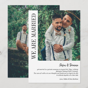 Faire-part Élégant Photo Cérémonie privée Mariage