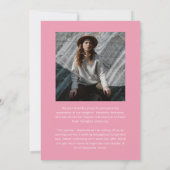 Faire-part Elegant Pink & White Photo Collage Graduation (Dos)