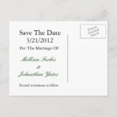 Faire-part Élégant Plaid Enregistrer La Carte Postale Date (Dos)