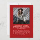 Faire-part Elegant Red & White Photo Collage Graduation (Dos)