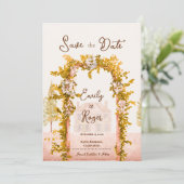 Faire-part Elegant Rustic Garden Arch Wedding Save the Date (Debout devant)
