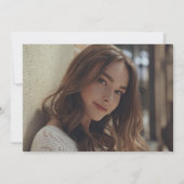 Faire-part Élégant Script Black Gold Photo Graduation (Dos)