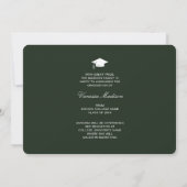 Faire-part Élégant Script Fleurs Jaunes | Modern Photo Grad (Dos)