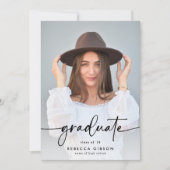 Faire-part Elegant Script Graduate 2 Photo Collage Graduation (Devant)