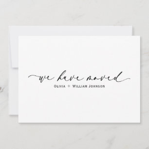 Faire-part Élégant Script Minimaliste Nous Avons Déménagé